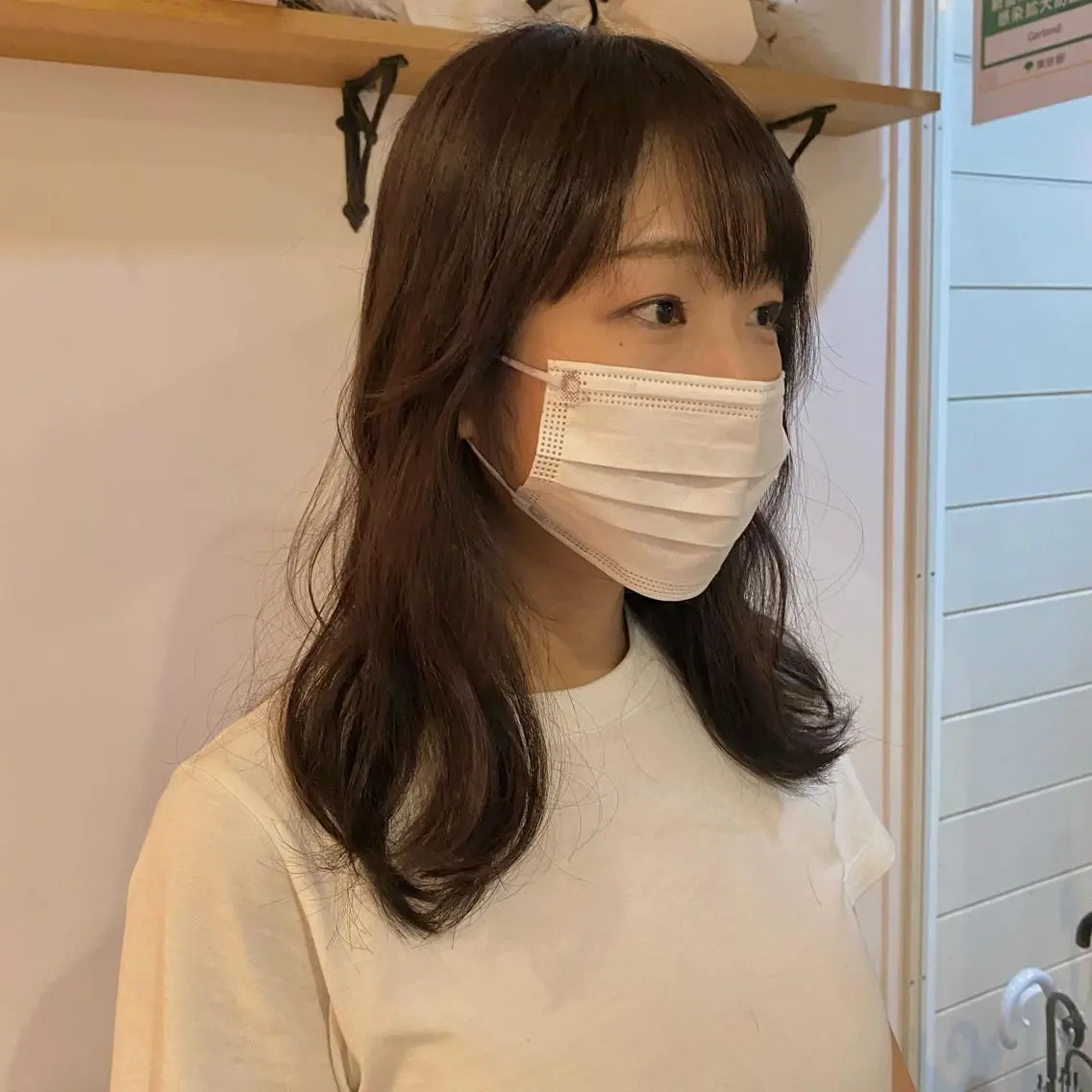 セミロング カラー アッシュ パープルカラー パープルアッシュ ショート& パーマ　坂本のヘアスタイル