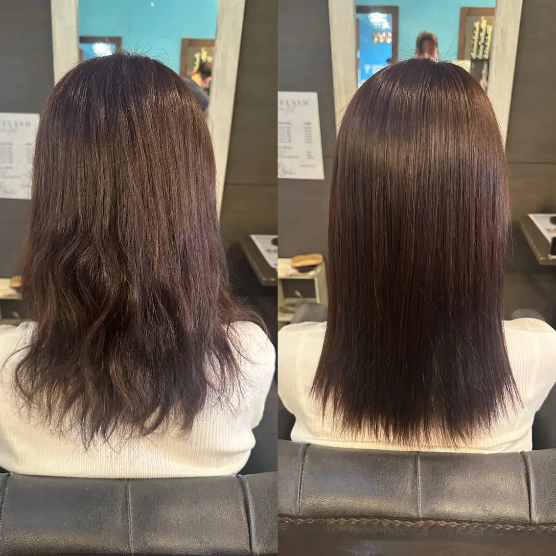 ミディアム 縮毛矯正 安達 望のヘアスタイル