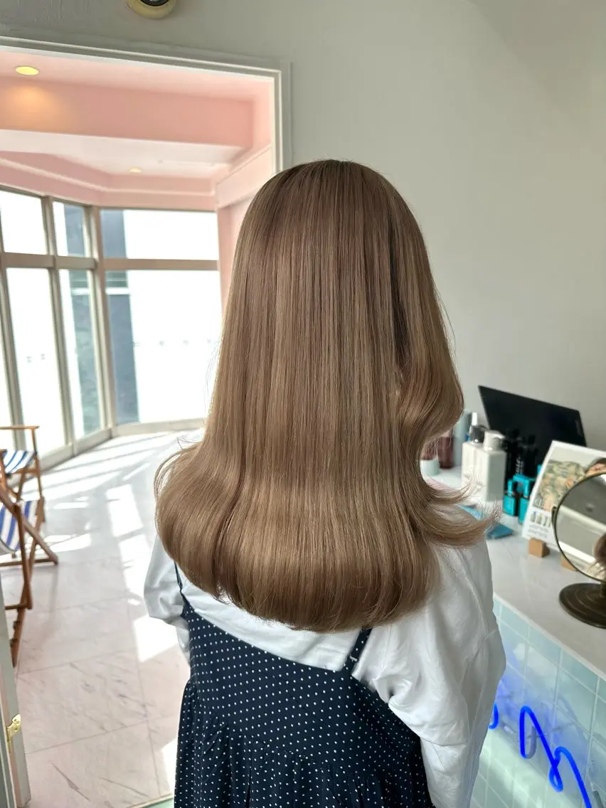 カラー ヘアカラー トリートメント モテ艶🪄ベージュ カラー🧸RUKAのヘアスタイル