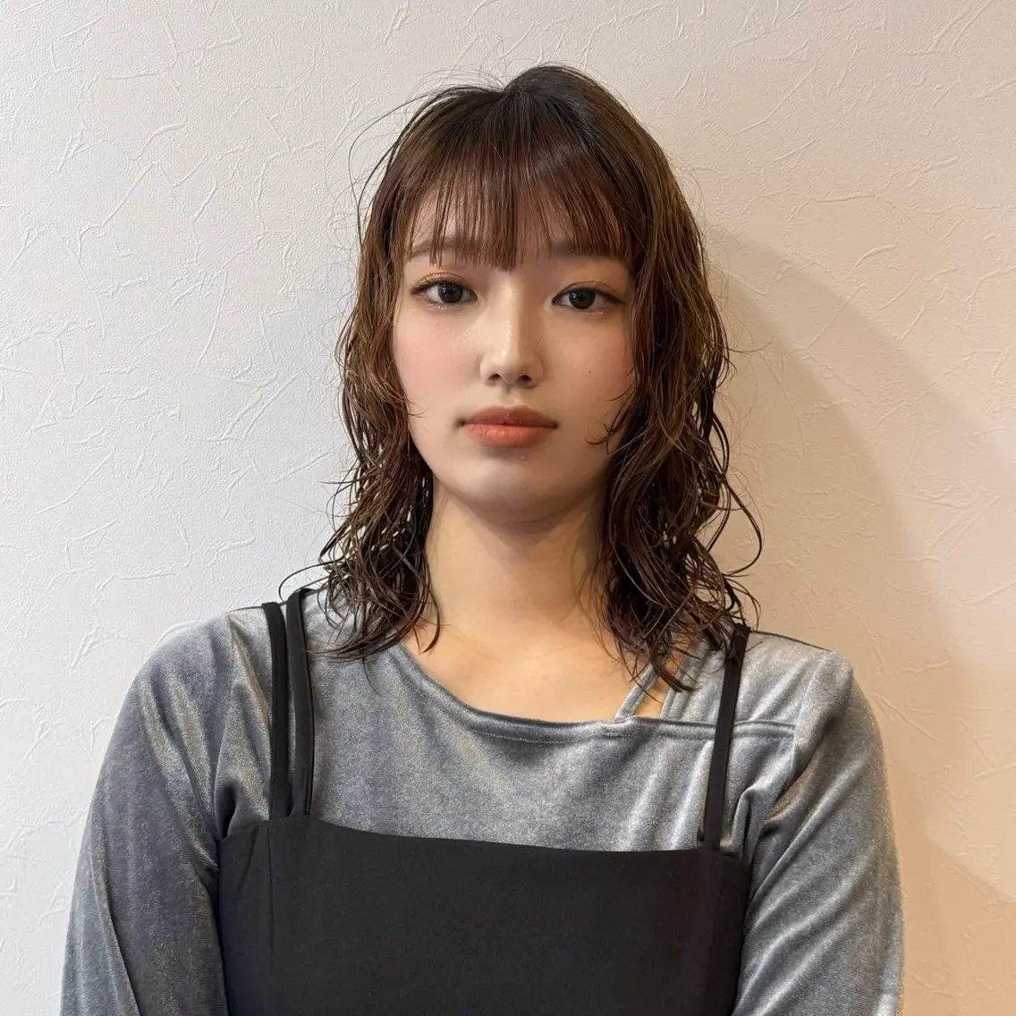 ミディアム パーマ カット パーマ パーマモデル募集中 渥美翔人のヘアスタイル