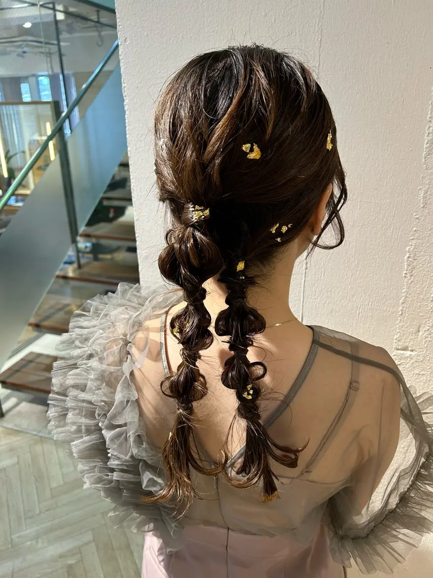 【早朝OK】パーティー＆お呼ばれヘアアレンジ⸜🌷︎⸝‍の写真