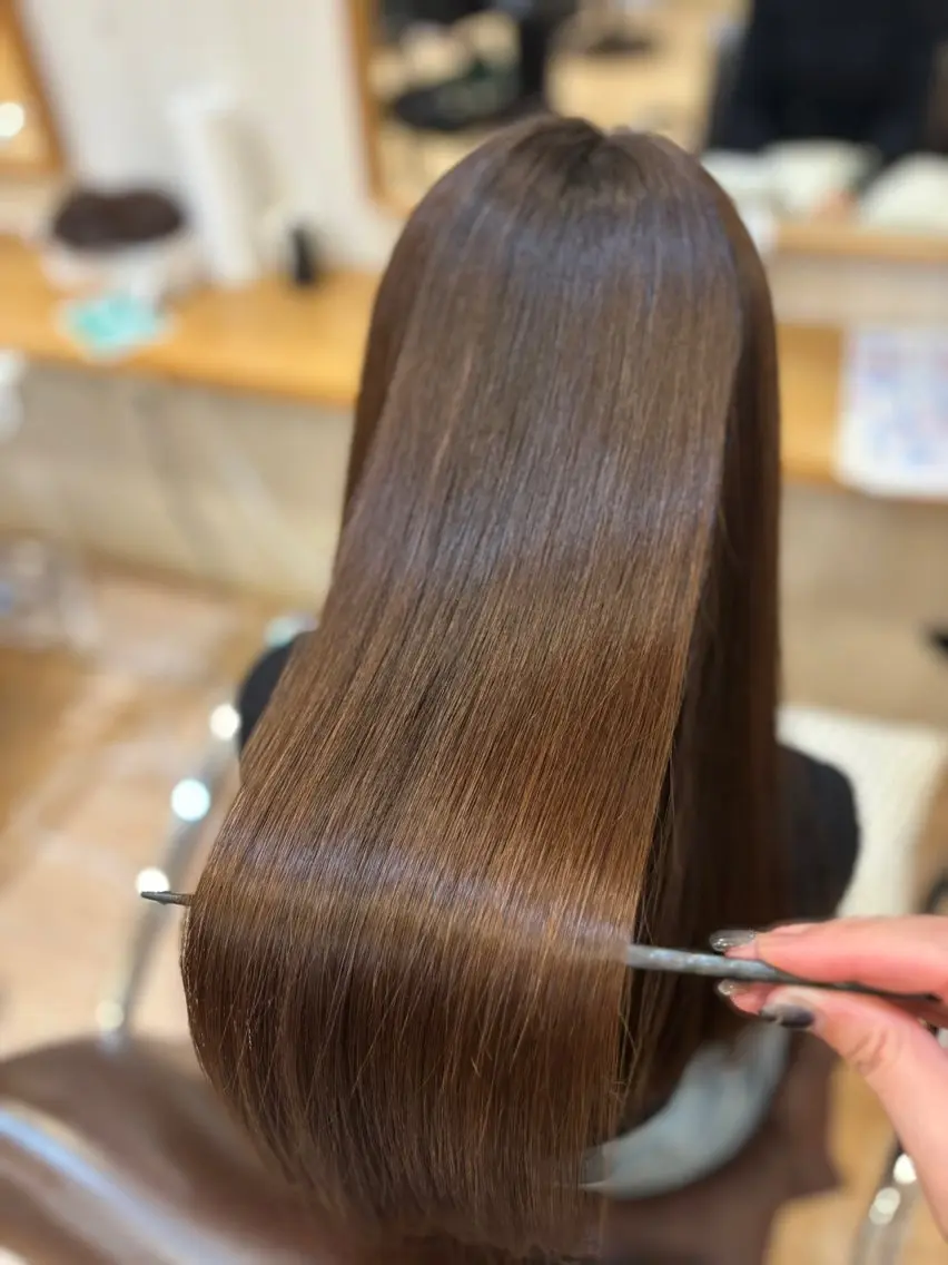 ロング 髪質改善 すなが/ハイライト モデル募集中のヘアスタイル