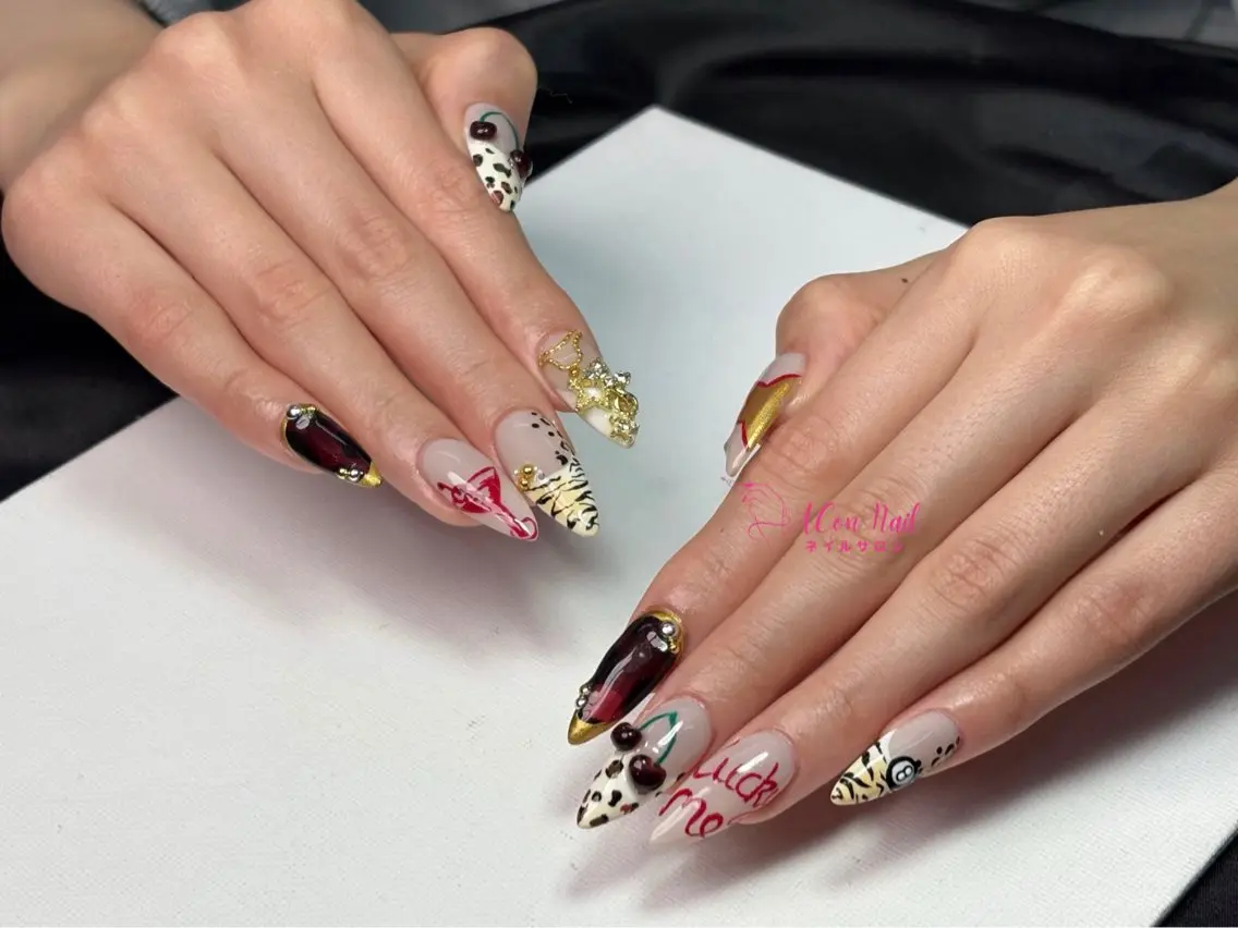 ネイル 桜ネイル 長さ出し フラワーネイル フレンチネイル ジェルネイル ハンドネイル ACon NailSalonのネイルデザイン