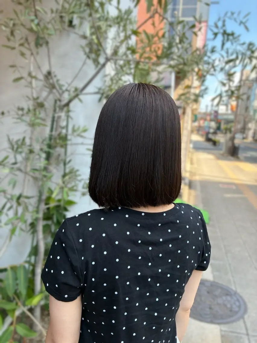 ミディアム カラー ブラウンカラー オリーブブラウン 梅原 姫🍬🐰のヘアスタイル