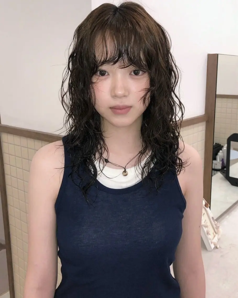 ロング 縮毛矯正 パーマ ニュアンスパーマ 🫧山﨑 真歩🫧のヘアスタイル