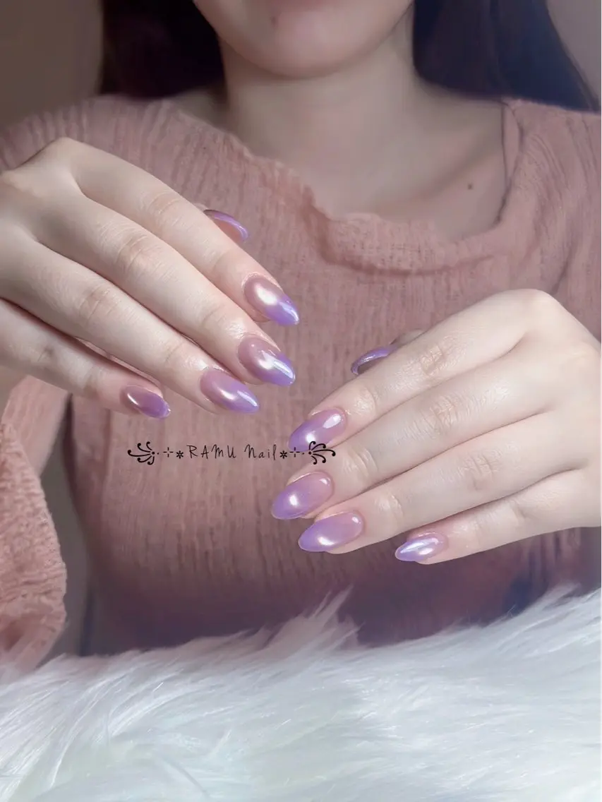 ネイル キラキラネイル マグネットネイル ミラーネイル ピンク 夏ネイル ハンドネイル RAMU Nail 恵比寿店のネイルデザイン