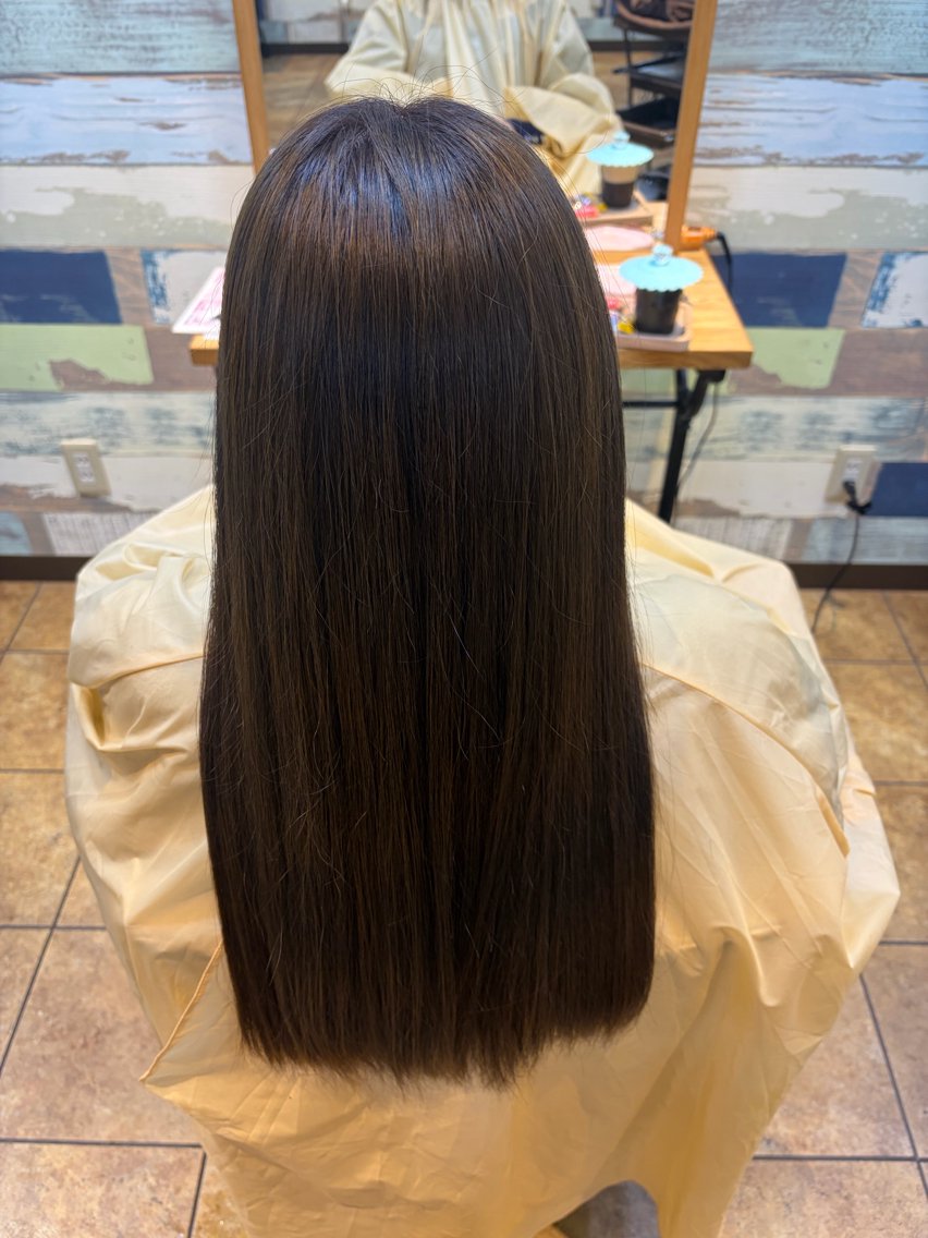ロング カラー ヘアカラー 穐山春佳🫧縮毛矯正 艶髪カラー💛💫のヘアスタイル