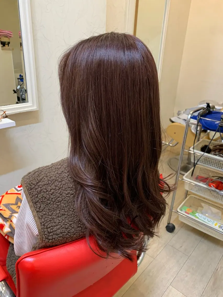 ロング カラー ピンクカラー 岡本 幸法のヘアスタイル