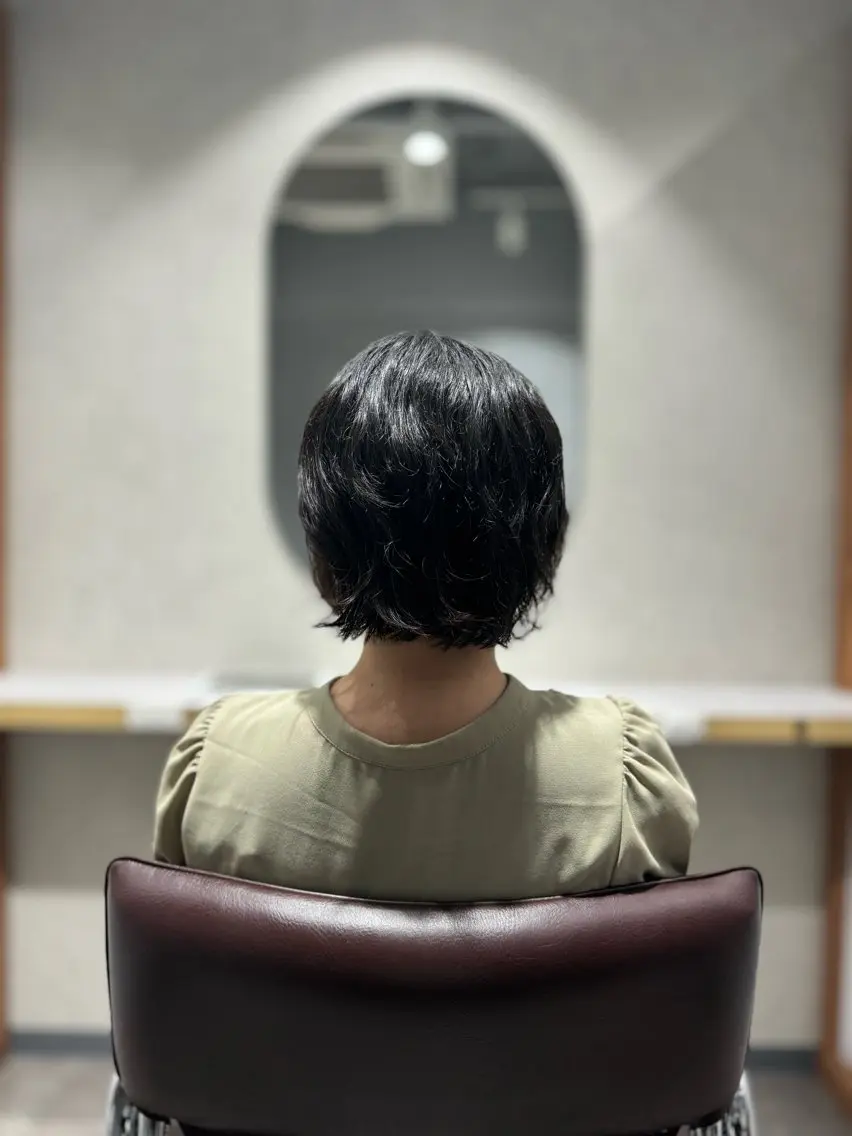 ショート カット くせ毛カット終着点 カワサキトオル溝の口のヘアスタイル