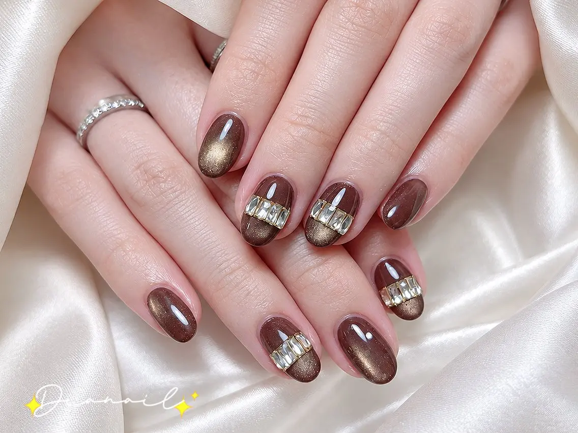 ネイル フットネイル 韓国ネイル レース マグネットネイル ニュアンスネイル ハンドネイル Dia nail サロンのネイルデザイン