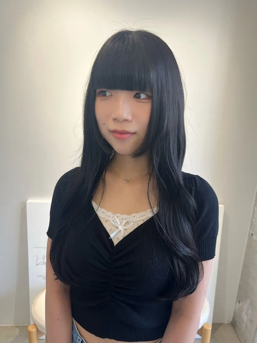🩶BLACK or ダークカラー🖤お顔周りカット+TOKIOマスクトリートメントの写真