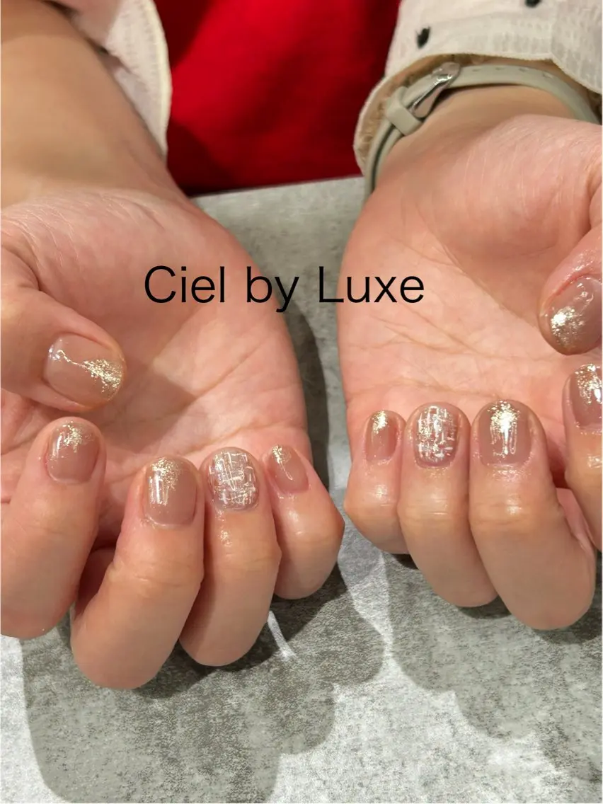 ネイル ツイードネイル CielbyLuxe manamiのネイルデザイン