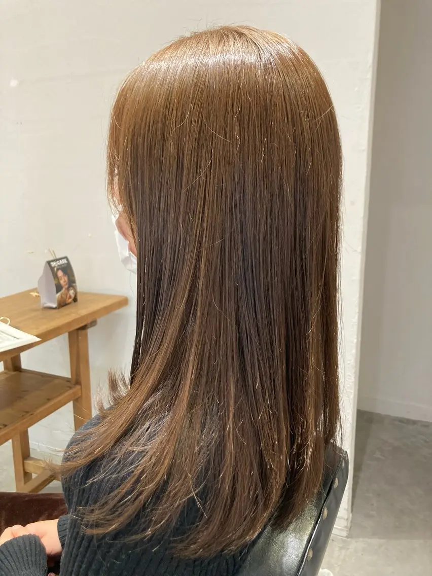 ミディアム カット ヘアカラー トリートメント 尾上 悠人のヘアスタイル