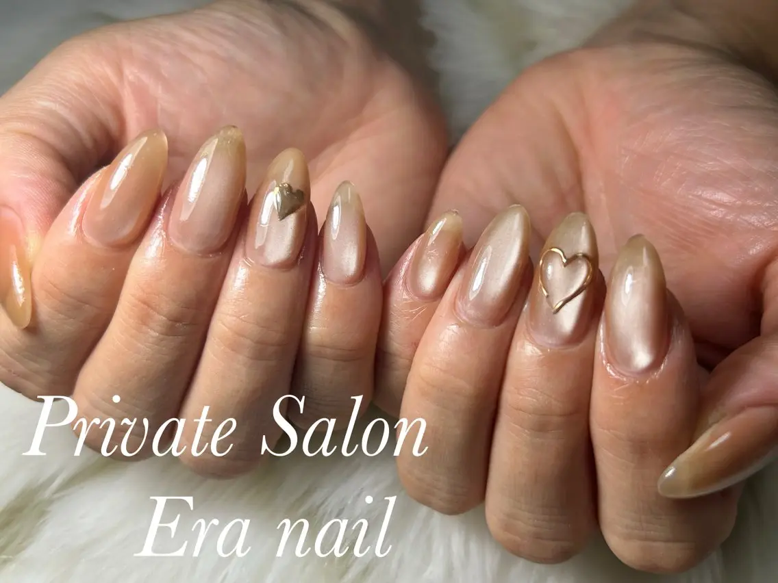 ネイル ハート マグネットネイル ハンドネイル Era nailのネイルデザイン