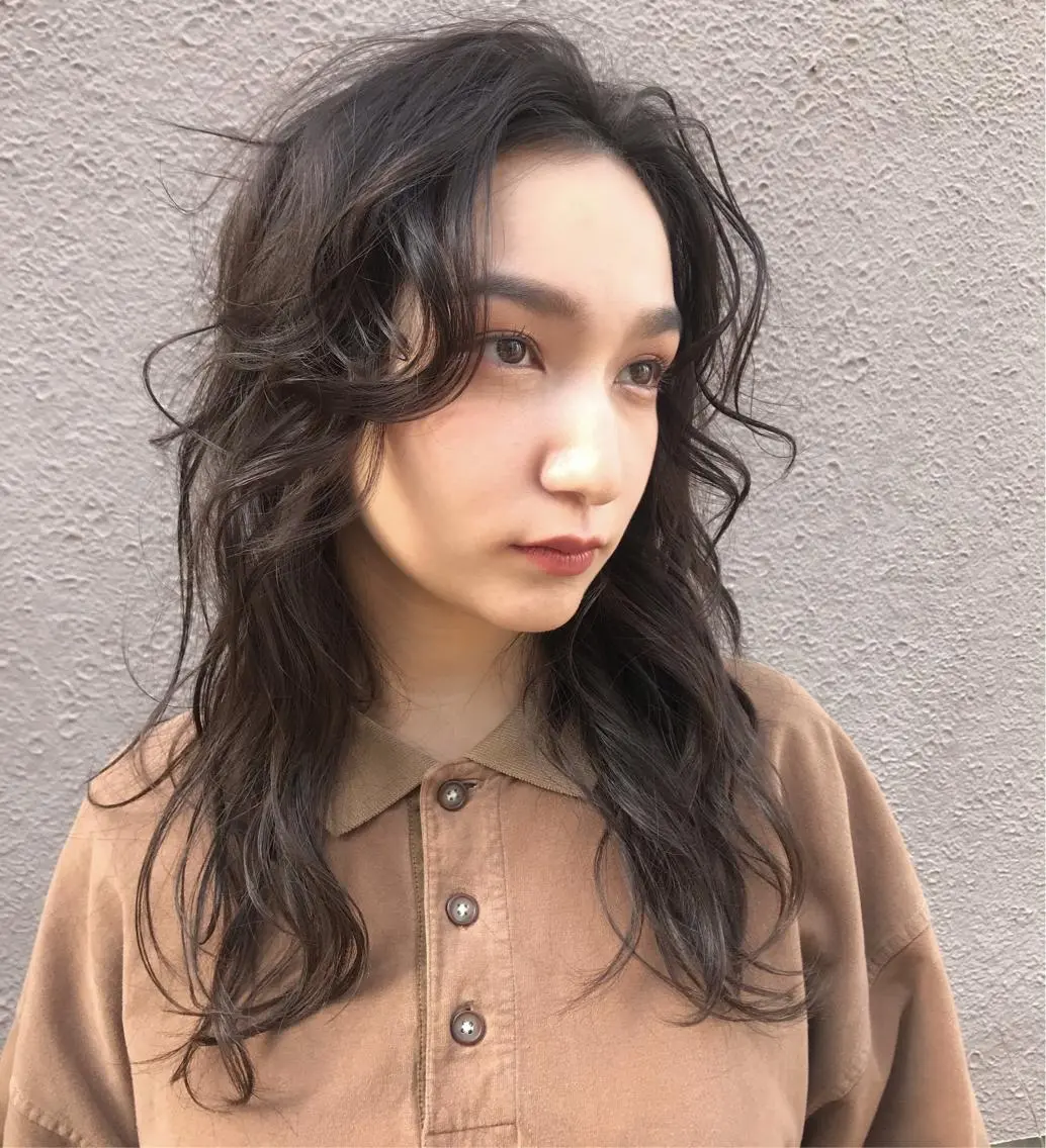 ミディアム カラー パーマ ミディアムパーマ 🧼柴田 健太郎🧼のヘアスタイル