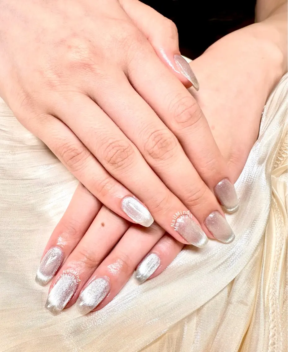 ネイル フレンチネイル マグネットネイル マグネットフレンチ ハンドネイル NailMind Tokyoのネイルデザイン