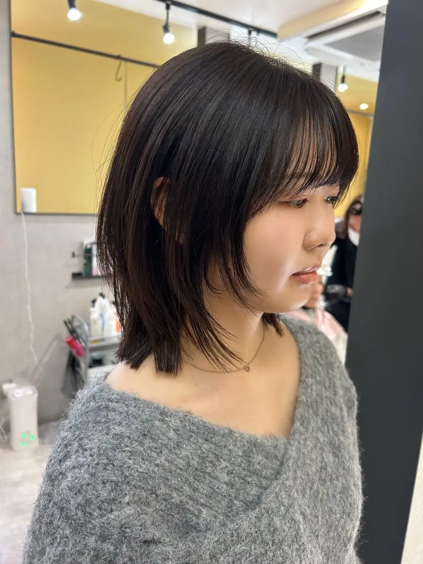 ショート カラー ボブレイヤー ボブ レイヤーカット hubhair レイヤー/透明感のヘアスタイル