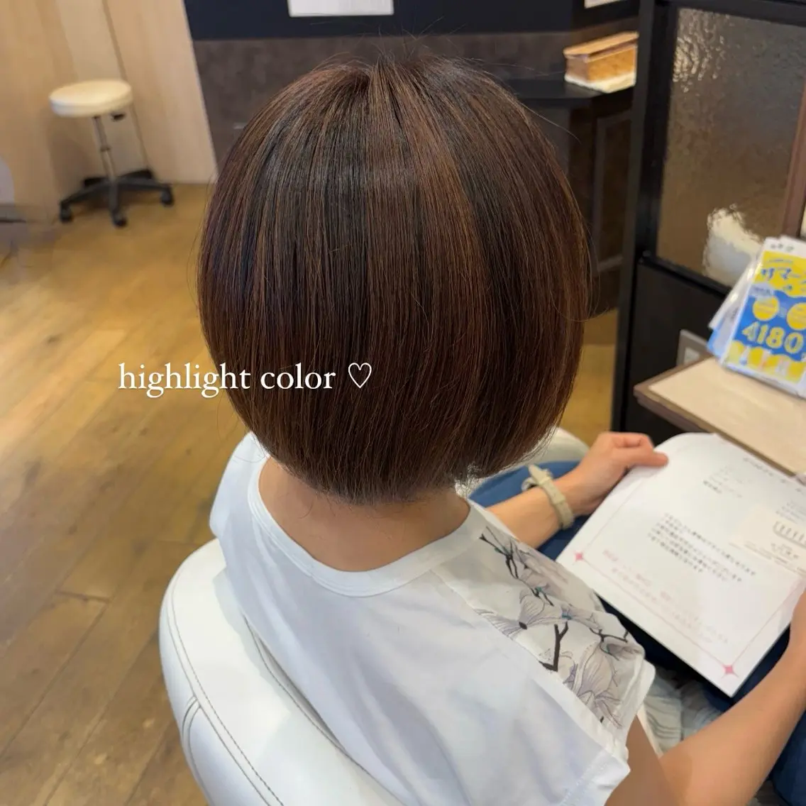 ショート カラー ブリーチ ハイライトカラー ハイライト 🫧 河内 瑠莉  🫧のヘアスタイル