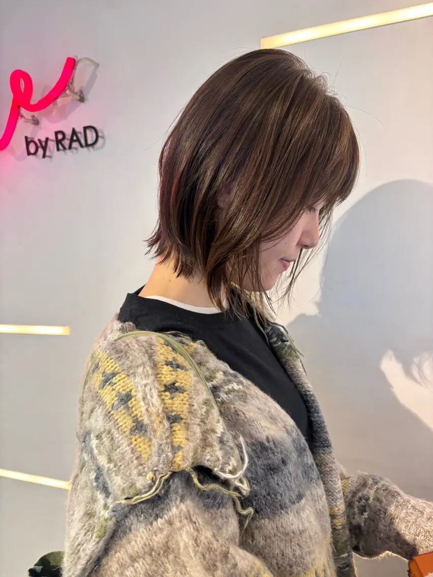 ミディアム カラー 山本 千尋のヘアスタイル