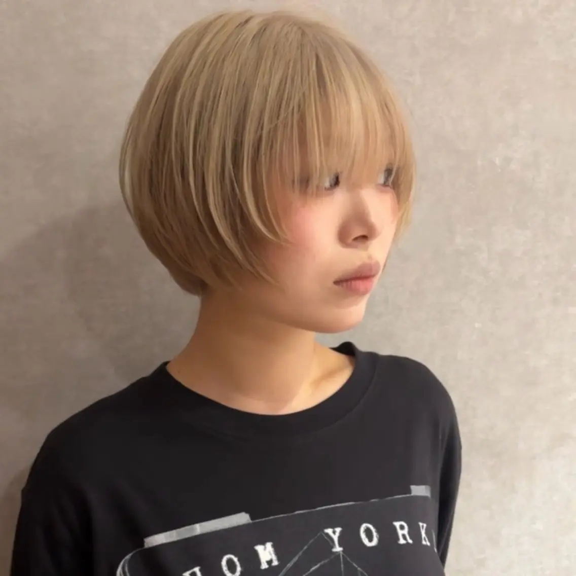 カラー カット ヘアカラー トリートメント ベージュ系カラー ボブカット🫧のヘアスタイル