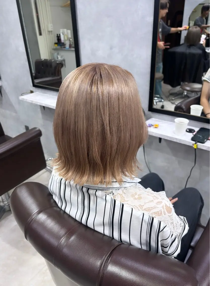 ミディアム カット ヘアカラー トリートメント 池袋/カラー特化🎨 ロング料金なし🩵のヘアスタイル