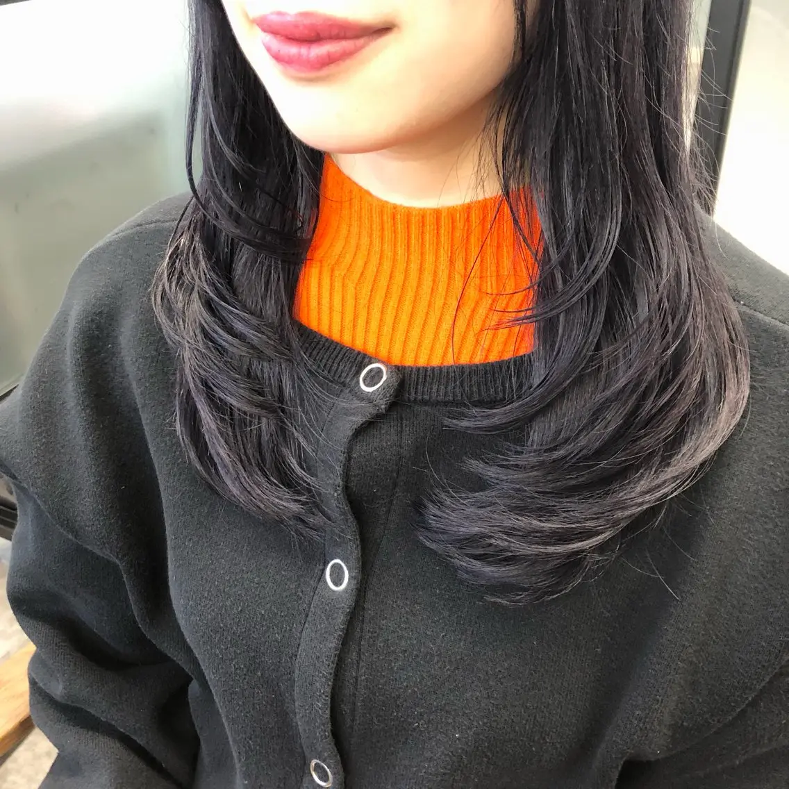 セミロング カラー ヘアアレンジ アディクシーカラー アッシュ ベージュカラー 黒髪 ブリーチ カット ヘアカラー トリートメント ヘアセット JURI🤎 ワンカールレイヤーのヘアスタイル