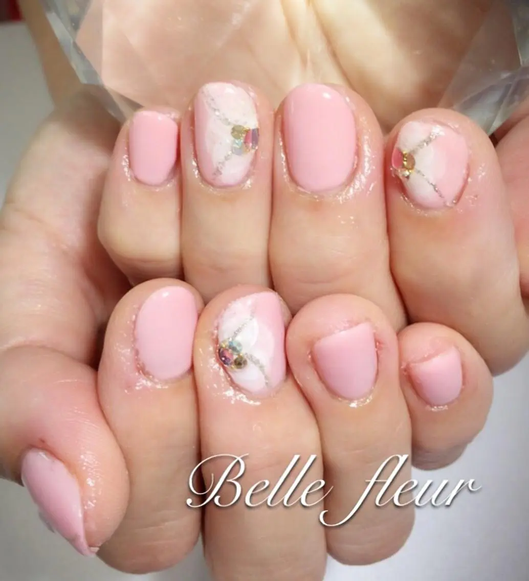 ショート ネイル Belle fleurのネイルデザイン
