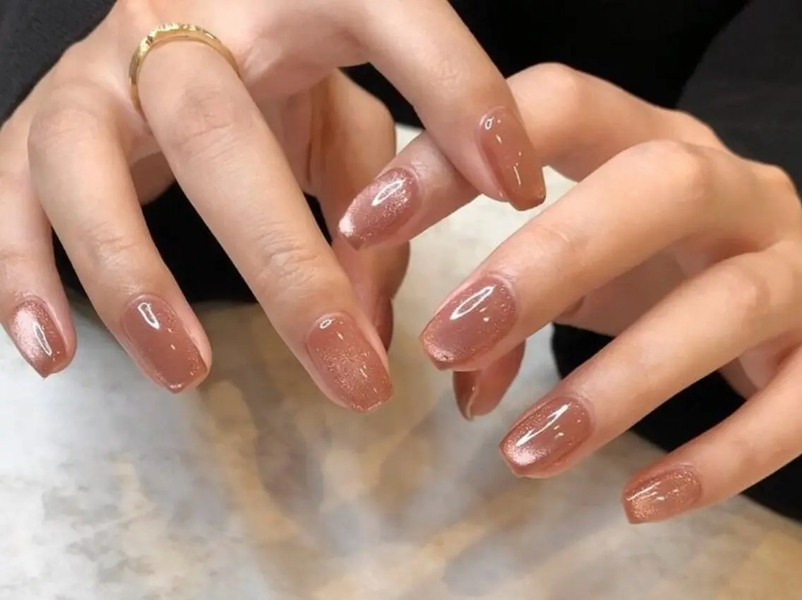 【オフ無し】【ケア込み】✨💅 うる艶マグネットネイルの写真