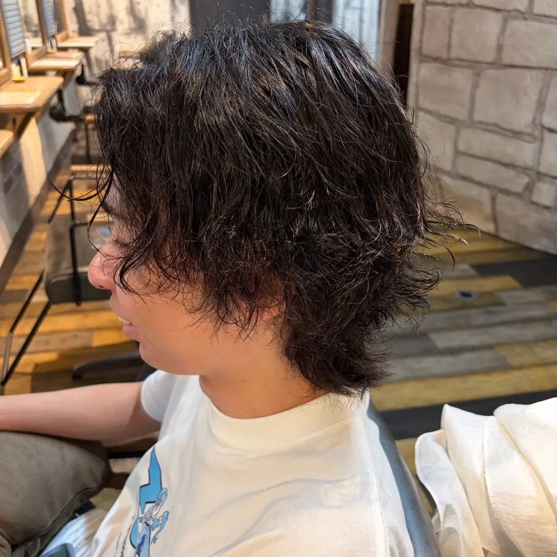 ミディアム パーマ メンズ ミディアムパーマ メンズパーマ メンズツイストパーマ 波巻きパーマ ツイストパーマ メンズ特化❤️‍🔥 みやぎのヘアスタイル
