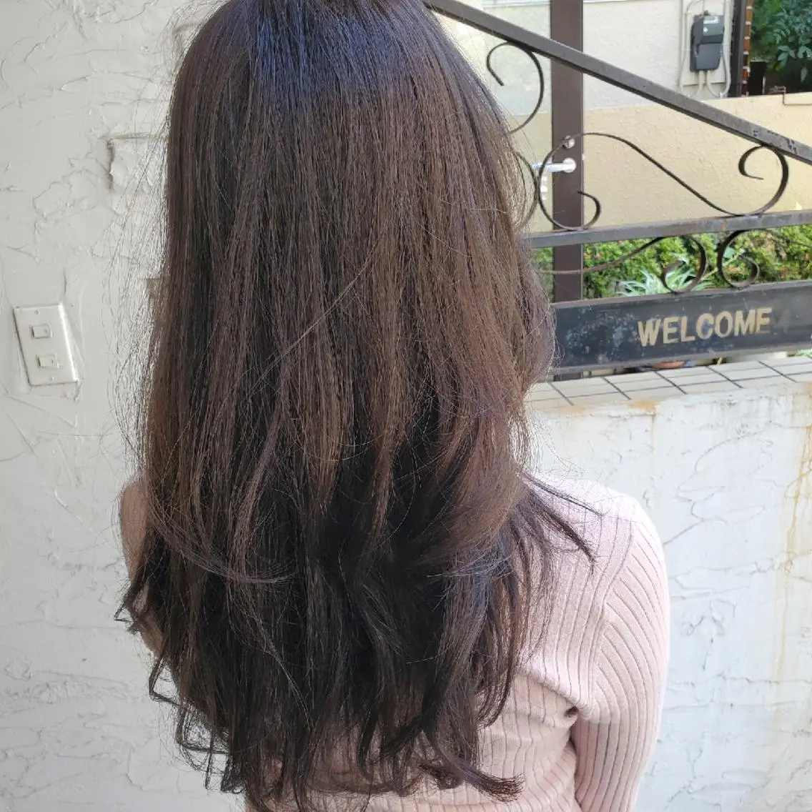ロング カラー カット ヘアカラー トリートメント 韓国レイヤー柔らかい 地毛風縮毛矯正／マツのヘアスタイル