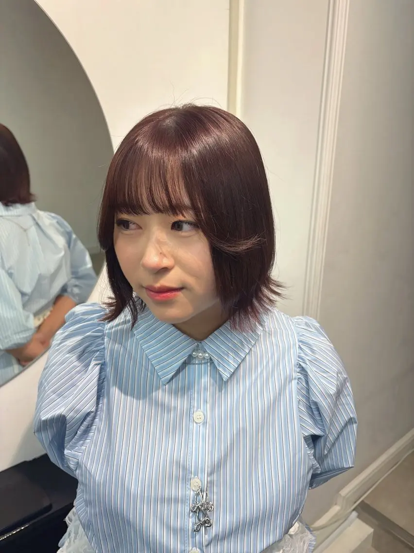 ショート カラー ヘアカラー トリートメント 渡邊 美優のヘアスタイル