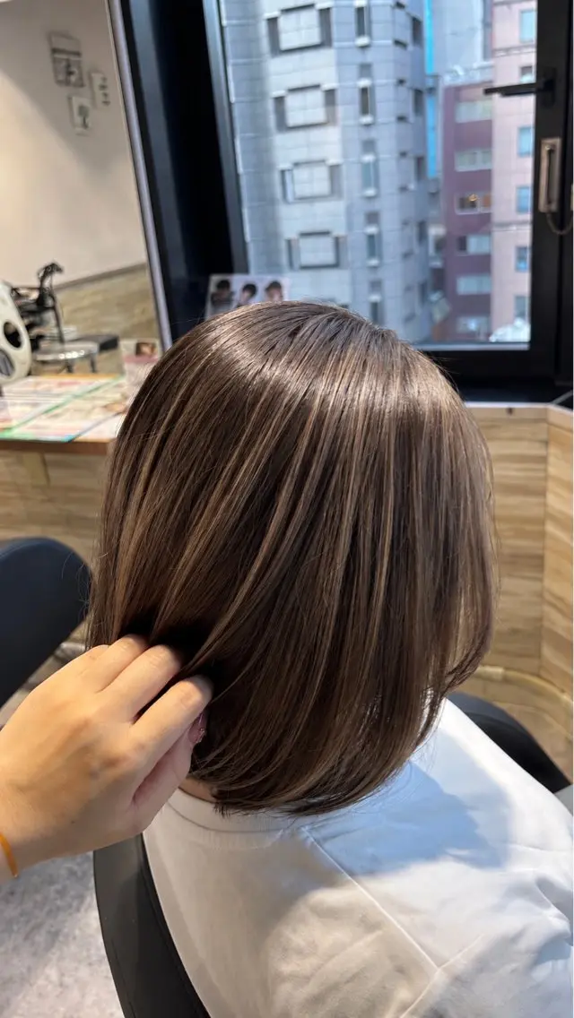 ミディアム カラー カット ヘアカラー 透明感カラー✨ Marin♡のヘアスタイル