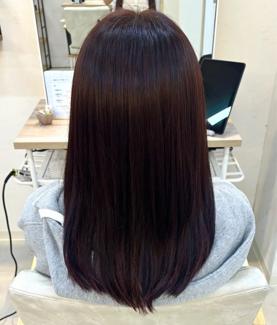 ミディアム カラー カシス ピンクカラー ヘアカラー 透明感カラー🫧 LAMP かなえのヘアスタイル
