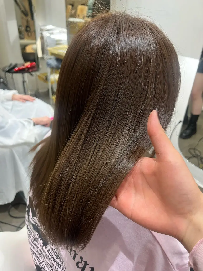 ミディアム カラー カット ヘアカラー ボブ/透明感カラー ✂️ツムギ♡のヘアスタイル
