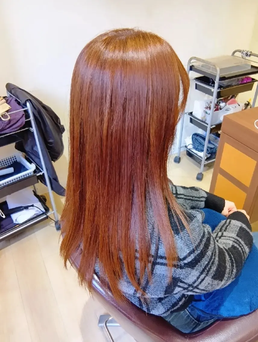 カラー ロング 髪質改善 トリートメント ヘアカラー トリートメント 小林暢🌟Orque 髪質改善サロン🌙のヘアスタイル