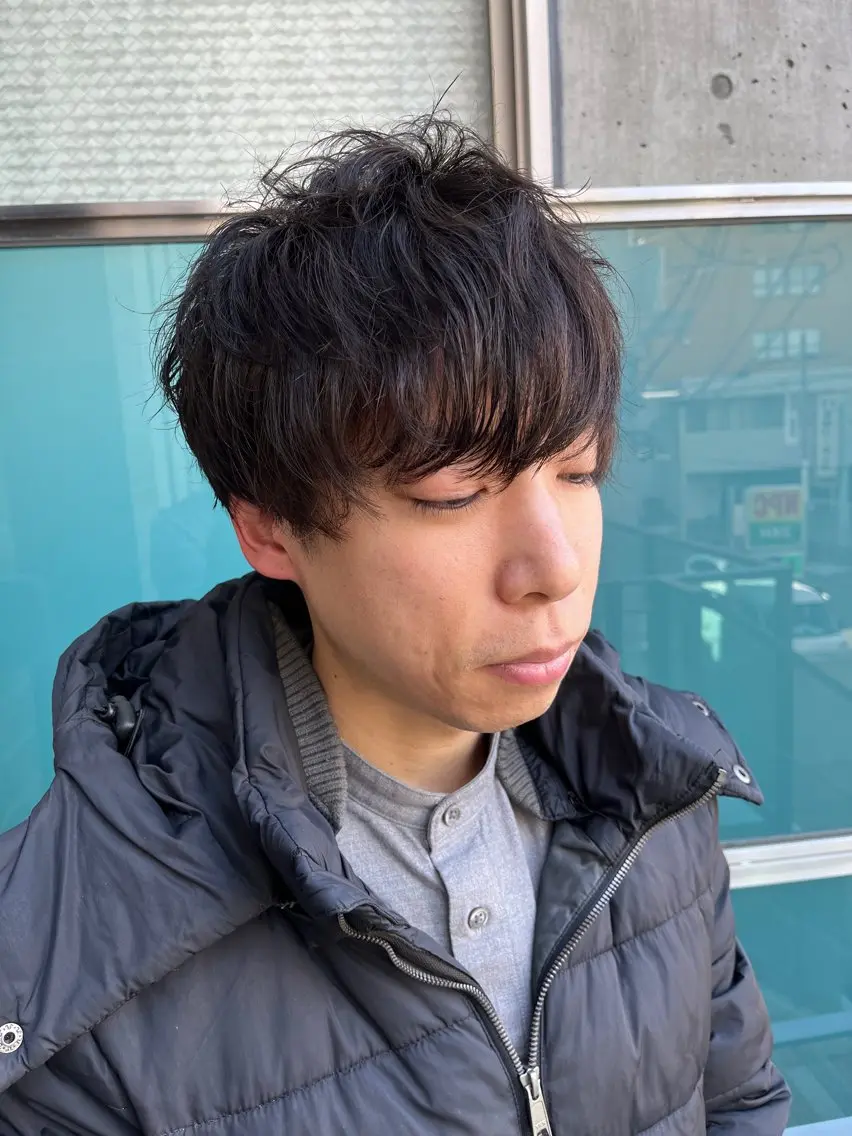 ショート カラー パーマ メンズ 久木原 ゆりのヘアスタイル