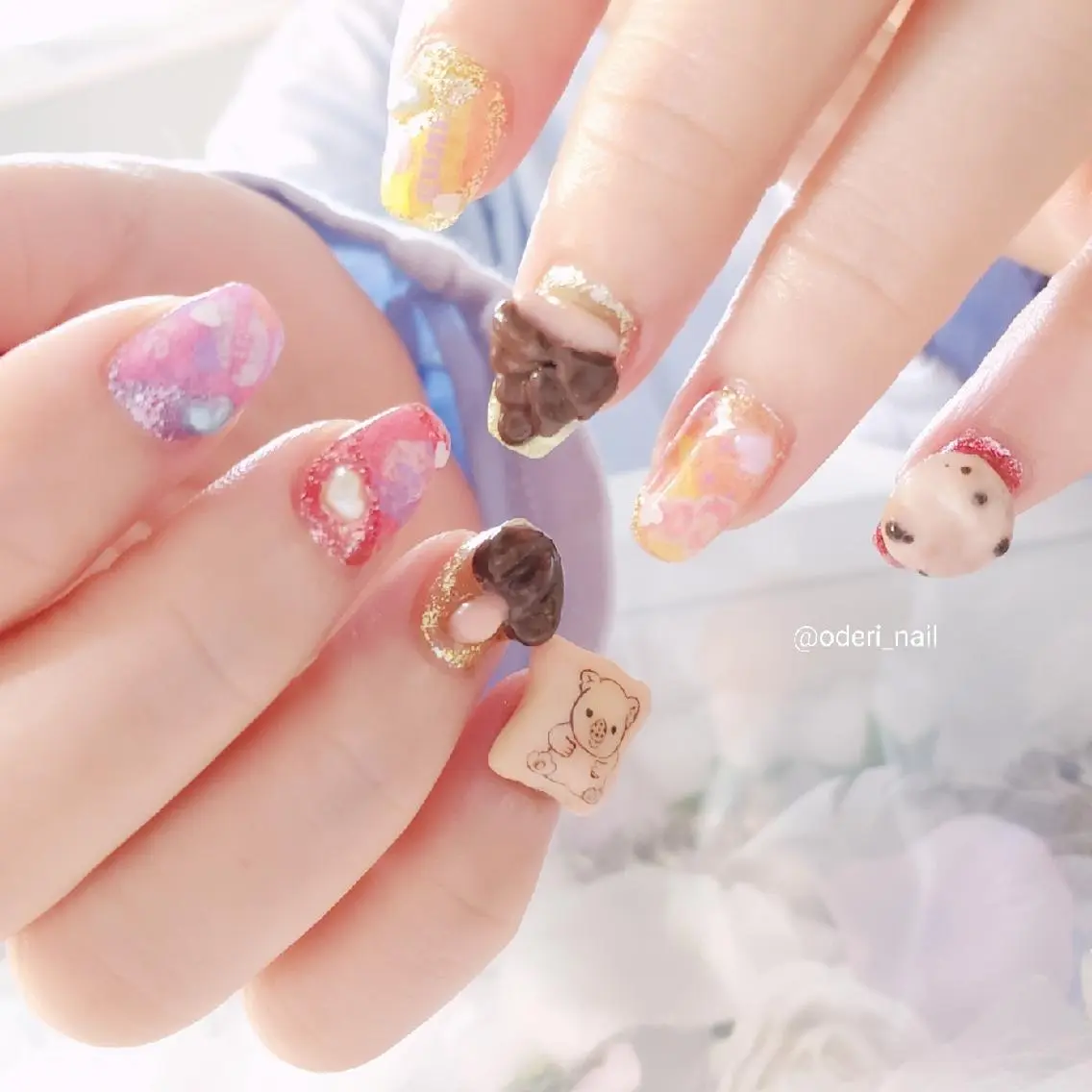 ネイル アートネイル ジェルネイル おで@ oderi_nailのネイルデザイン