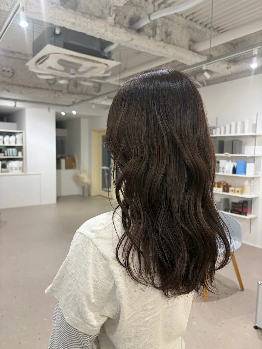 ロング カラー ヘアカラー 松本 ゆらのヘアスタイル