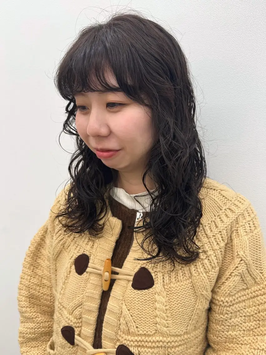 ロング パーマ カット パーマ トリートメント 後藤 陽花子のヘアスタイル
