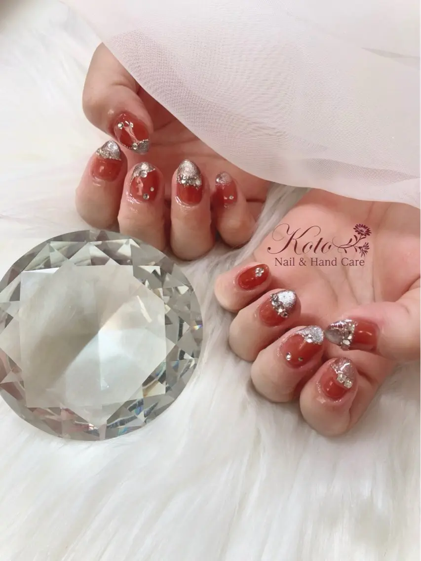 ネイル 長さ出し ジェルネイル マグネットネイル 持ち込み ニュアンスネイル ハンドネイル Nail Salon KOTOのネイルデザイン