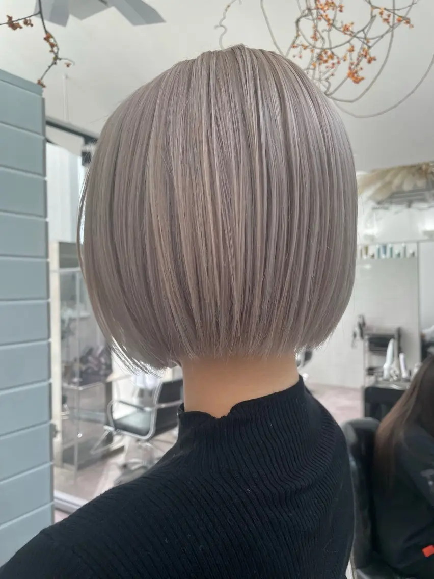 ショート カラー ショートボブ ボブ ショートヘア カット ヘアカラー トリートメント CHERIEブリーチ ダブルカラー　天神のヘアスタイル