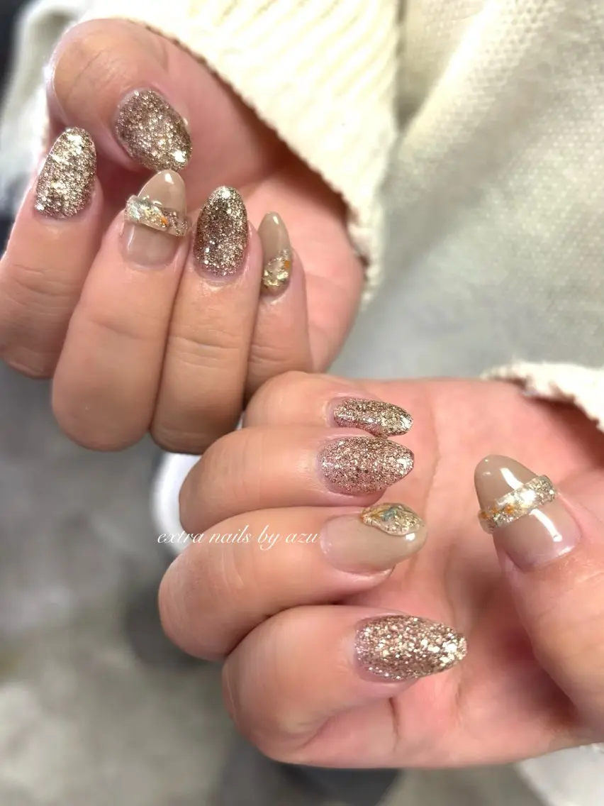 ネイル フラワーネイル 春ネイル ハンドネイル extranails ／lemellaのネイルデザイン