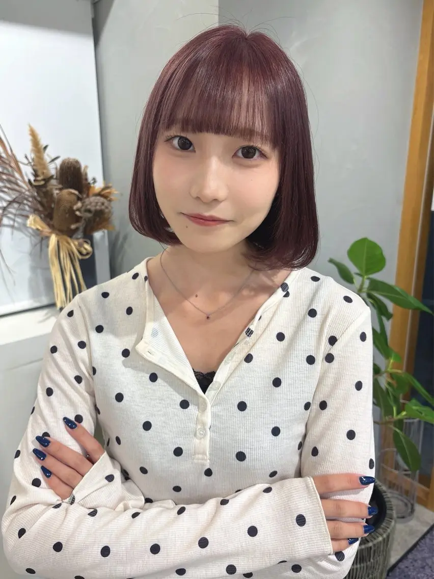 ショート カラー ヘアカラー トリートメント akane/ 縮毛矯正/暖色のヘアスタイル