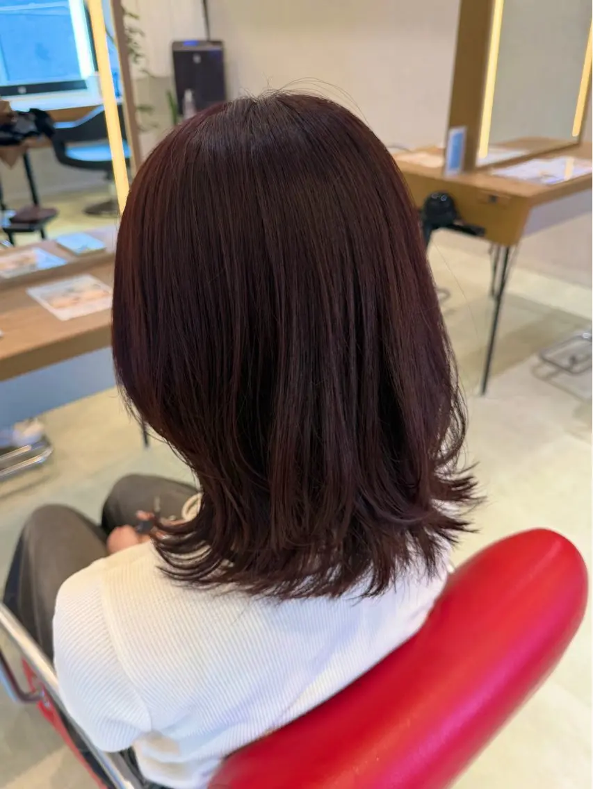 ミディアム ボブ／ストレート🎀 harukaのヘアスタイル