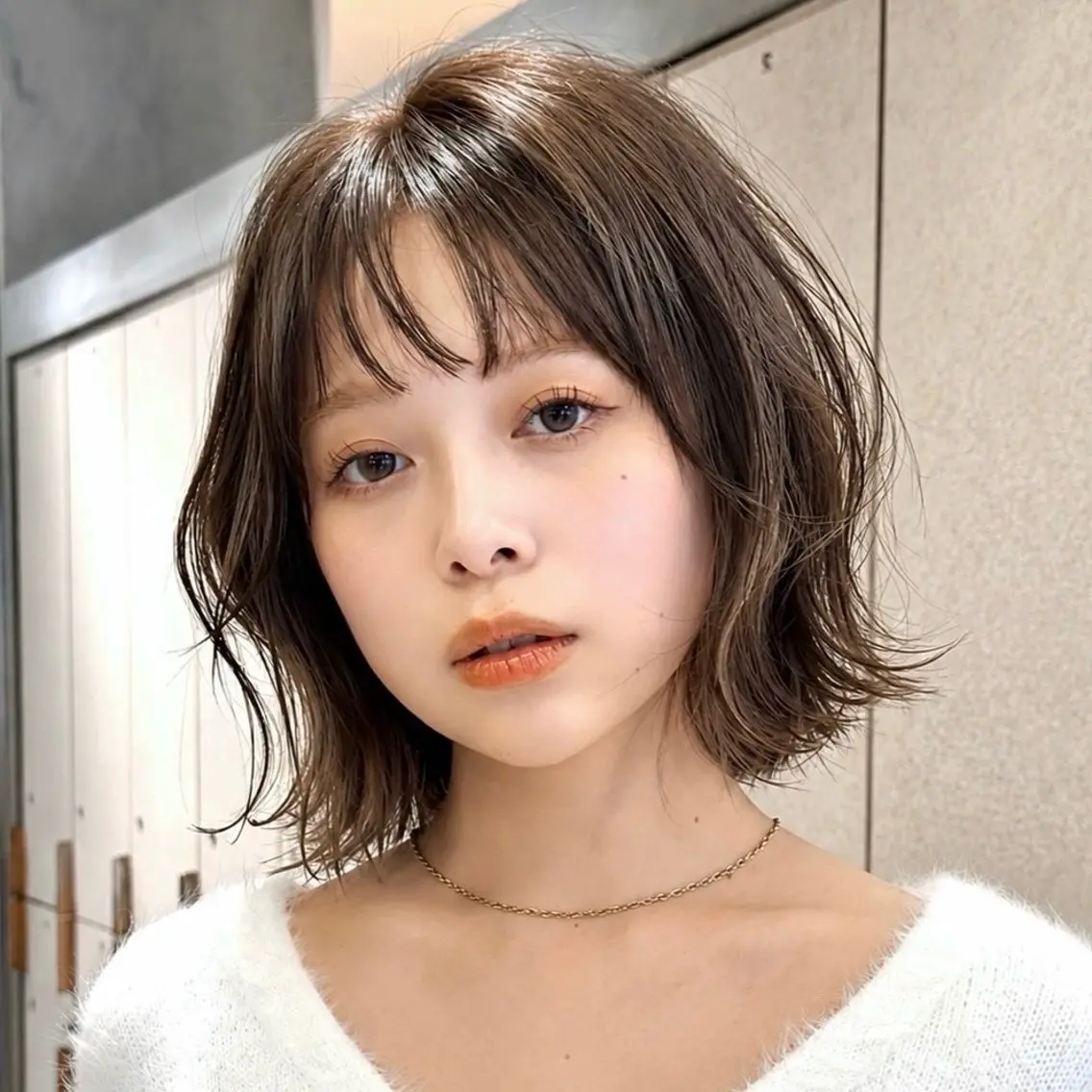 ミディアム カット ヘアカラー トリートメント 髪質改善🦋韓国ヘア /艶髪カラー/ゆうとのヘアスタイル