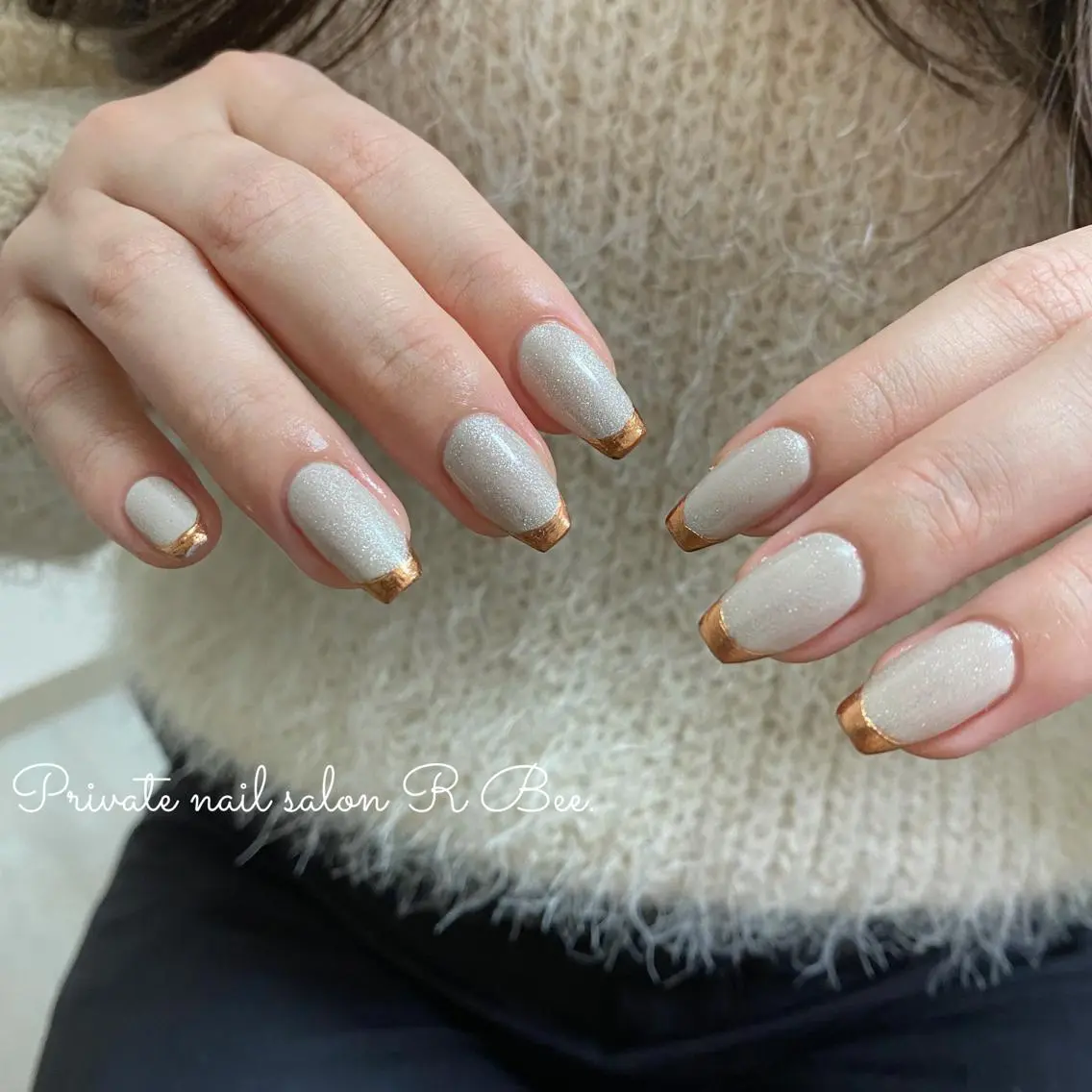 ネイル フレンチネイル ミラーネイル aneu. -アヌ- 💅🫧reinaのネイルデザイン