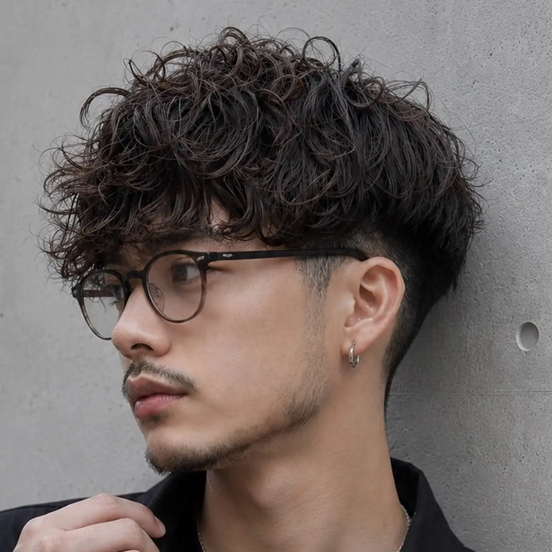 パーマ メンズ スペインカール カット パーマ メンズ特化カットパー マカラー坂田柊のヘアスタイル
