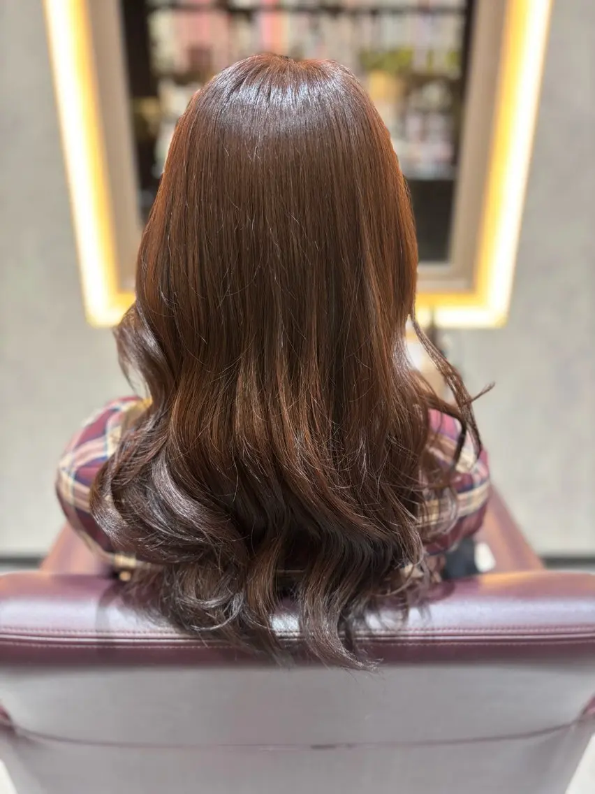 カラー ブラウンカラー ピンクカラー ヘアカラー 中山 璃胡のヘアスタイル