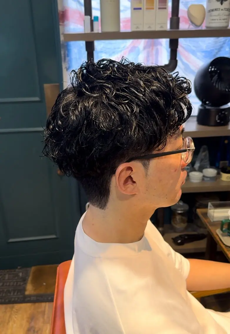 ショート パーマ メンズ 金子 富士のヘアスタイル