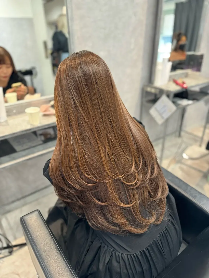 ロング 透明感カラー🇰🇷 レイヤー✨桑原　研太のヘアスタイル